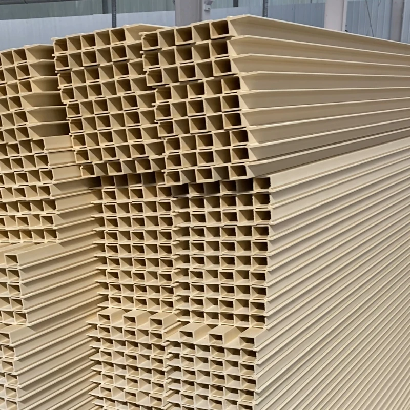 Shandong Linyi Aveeno Moistureproof Wooden Grain Screws Fixed Installation WPC Solid Wall Panel For Partition