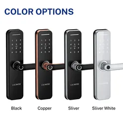 Liliwise BLE WiFi Biometric Fingerprint Digital Keyless cerradura fechadura Entry tuya smart door lock