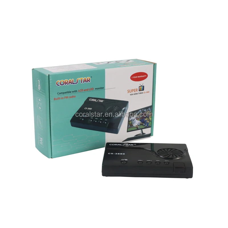 
VGA TVBOX computer monitor to watch analog CCTV RF to HD AV video converter 