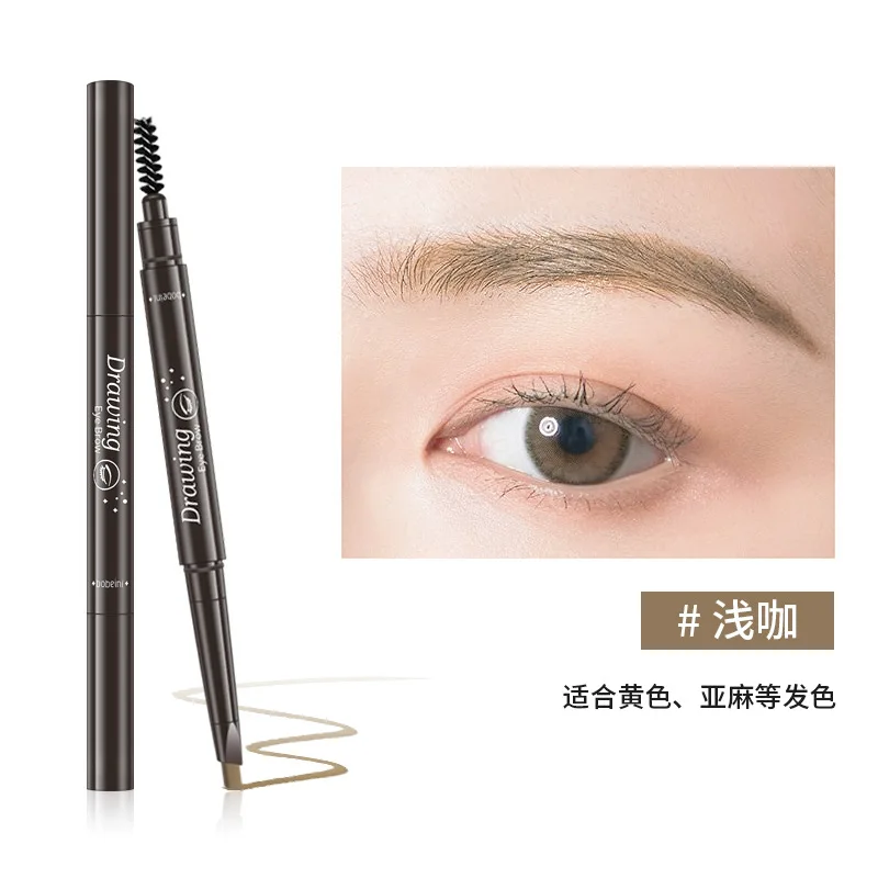 Black Dark Brown Gray Makeup Brow Pencil OEM Lasting Color Bulk Natural Slim Chic High Quality Sweat Proof Eyebrow Pencil