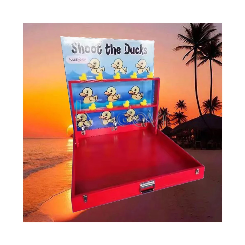 Amusement park carnival booth shooting game activities props interactive throw ball hitting duck games for children