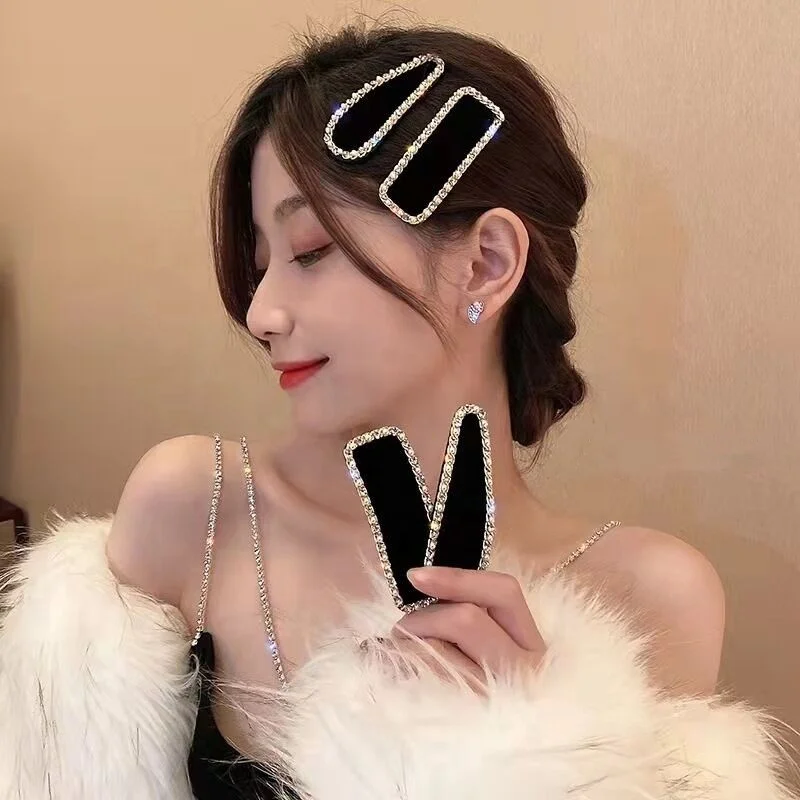 New Arrival Fashion Elegant Luxury Women Girls Hair Accessories Rhinestones Hair Clips