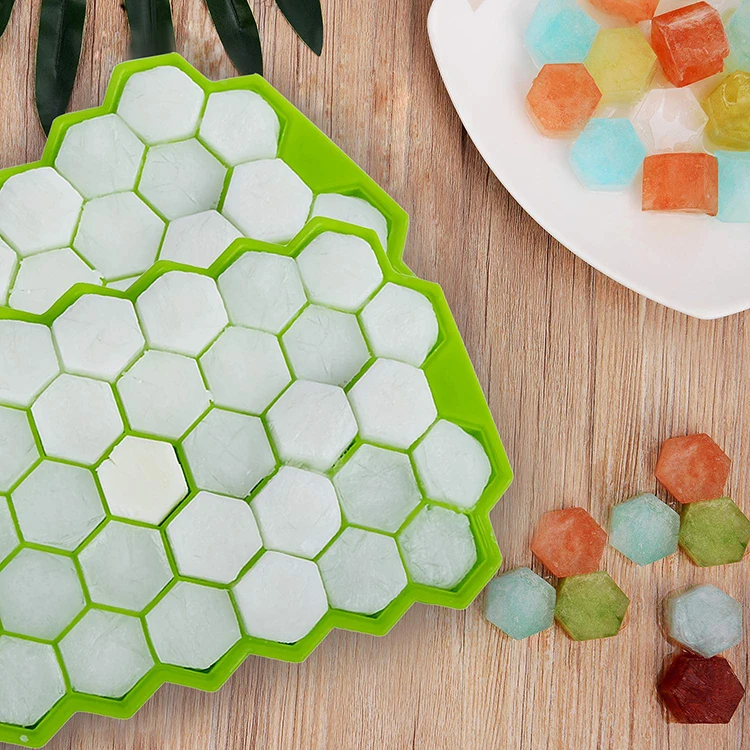 Convenient Reusable Mold  Polygonal Shape Silicone Ice Mold Ice Cube Tray