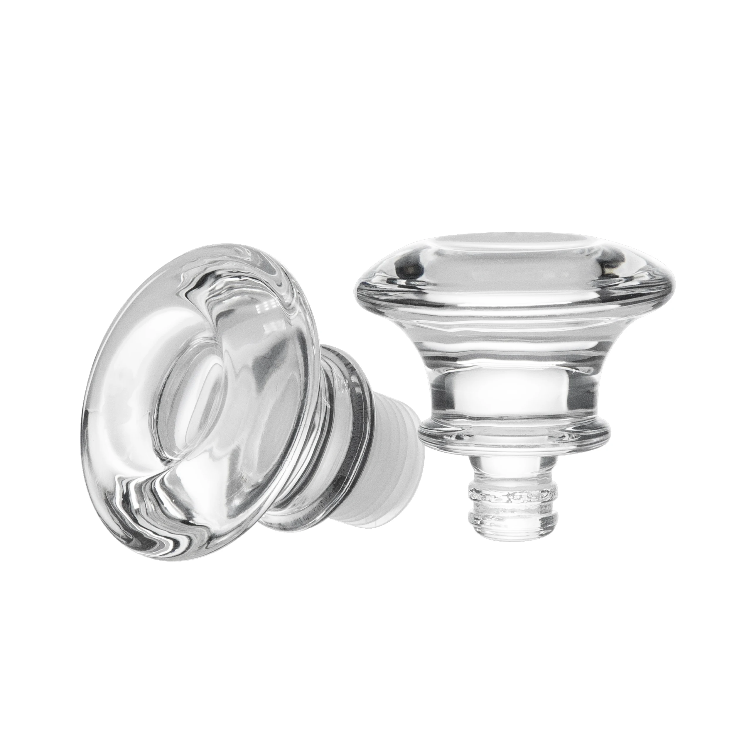 Customized Luxury Glass Bottle Stopper T Shape Gin Whiskey Spirits Whisky Bottle Synthetic Cork Stopper Wooden Vodka Cap