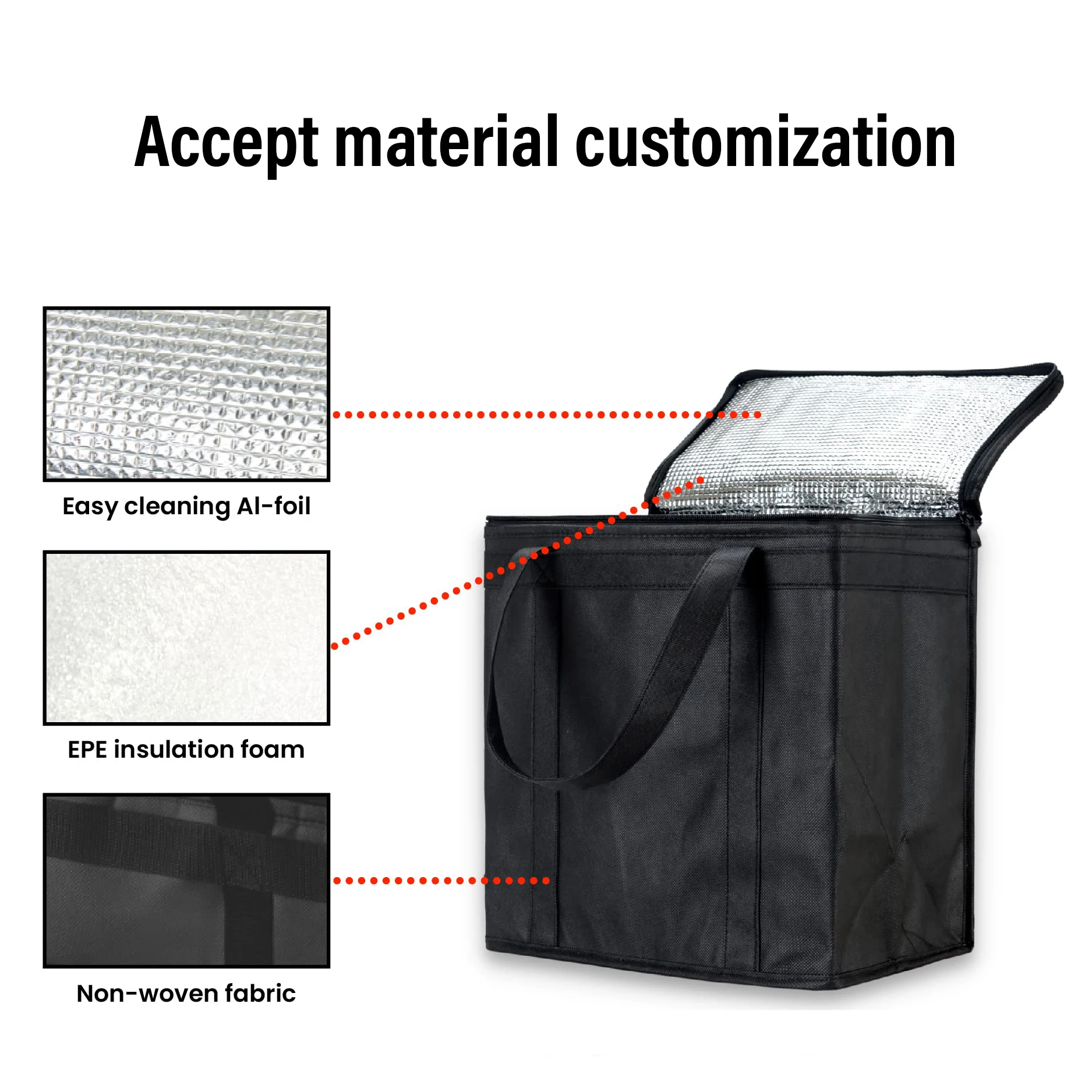 Custom Sided Cooler Bags Leak-Proof Soft Non Woven Cooler Shopping Bag Portable Beer Can Cooler Bag