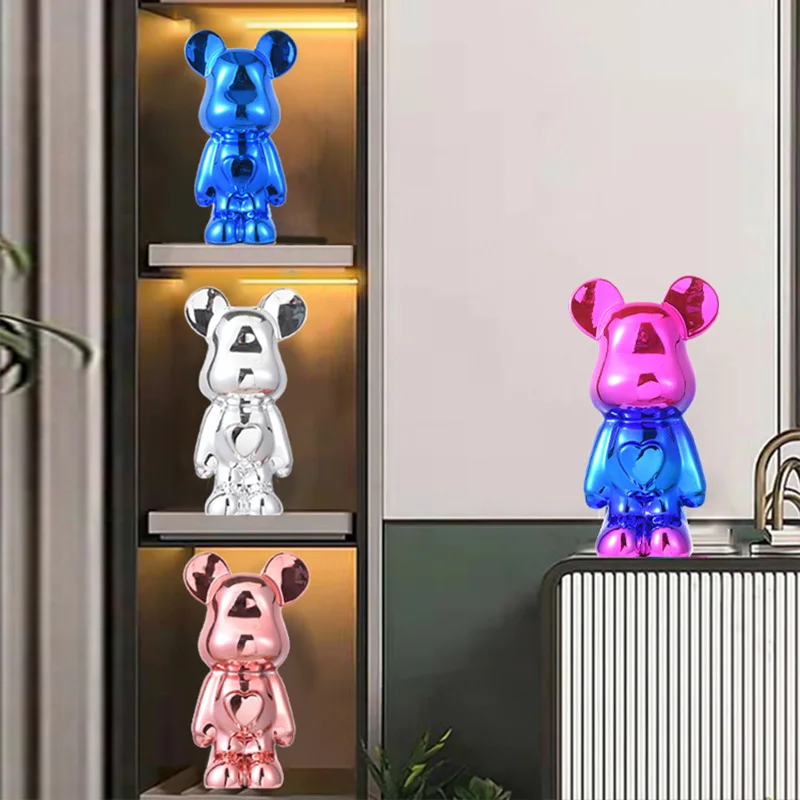 Amazon Hot Selling Creative Violent Bear Model Ornament Home Living Room Cabinet Window Desktop Ornament Resin Crafts