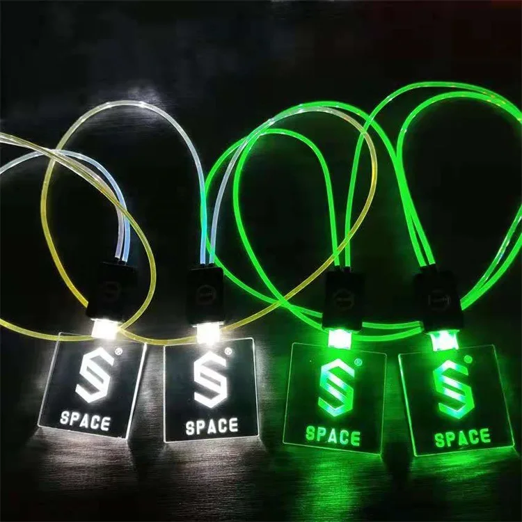 Flashing ID Badge Up Reusable Led Car Door Light For Saab Customize Your Own Logo Polyester Lanyard