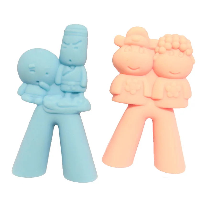 Cute cartoon cute silicone cutlery chopsticks assistant chopsticks stand children training chopsticks head