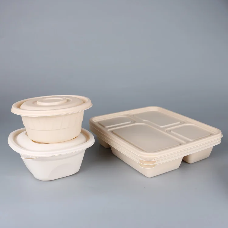 Food Containers Disposable Biodegradable Box Packaging Biodegradable Packaging Food Tray Corn Starch Lunch Box