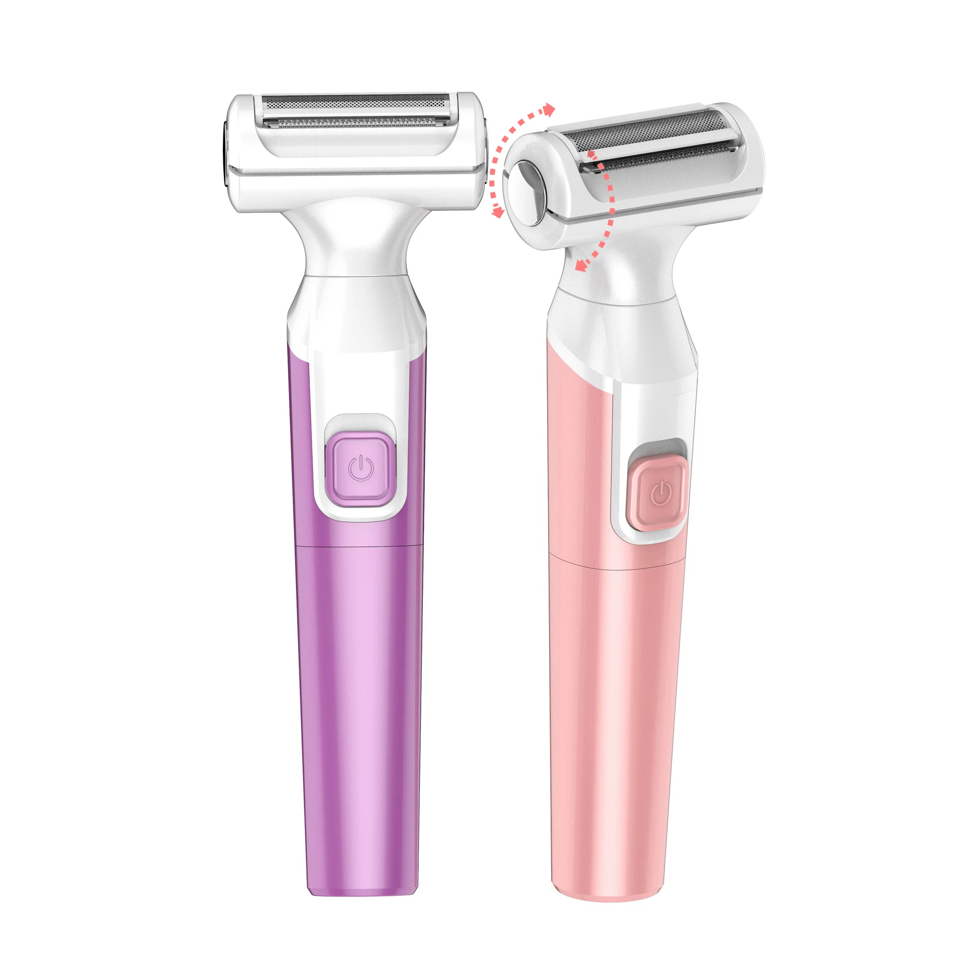 2021 new design wet dry lady foil shaver 45 degree rotated Three Blades men facial hair trim edge norelco bikini