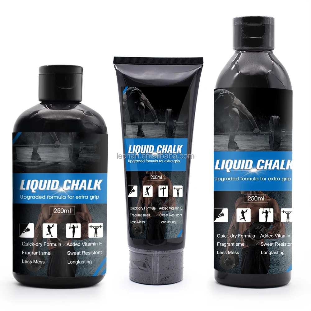 Private Labels Gym Liquid Chalk 50ml 100ml 200ml 250ml Carbon and Magnesium Carbonate for Training and Bodybuilding