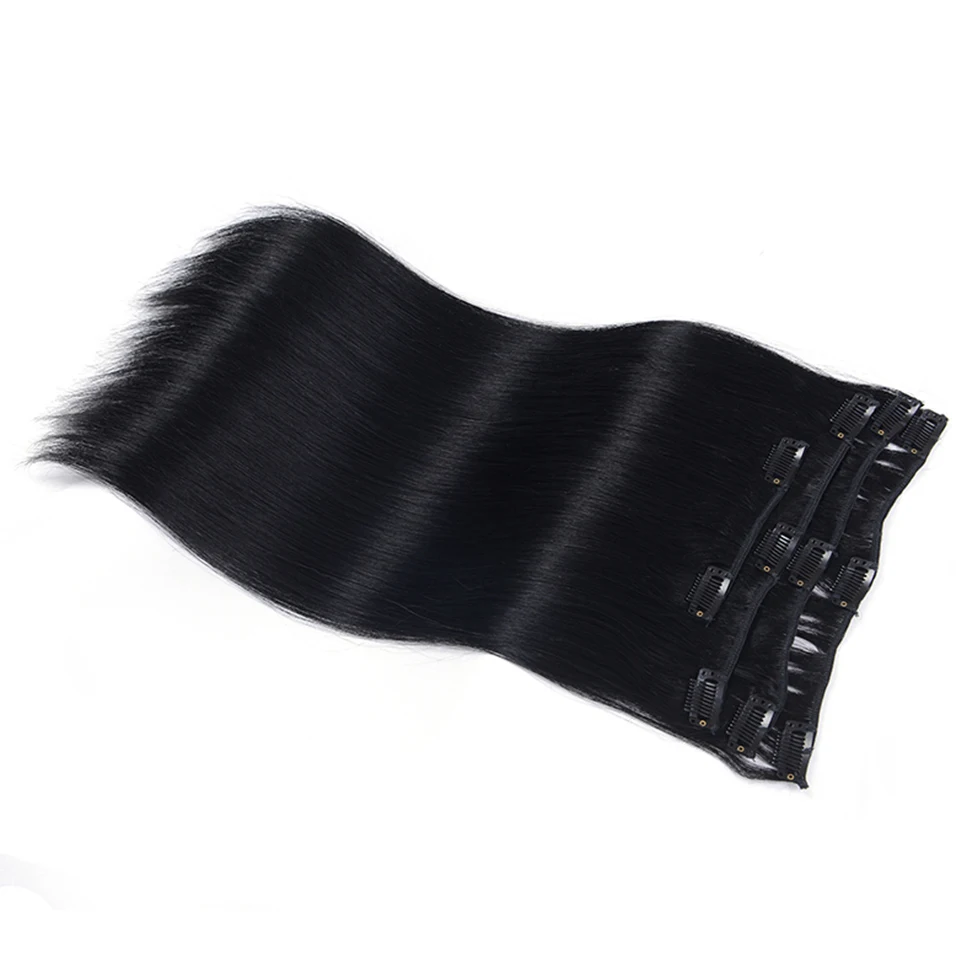 wholesale clip in human hairextensions 100% human hair soft and silky easy install