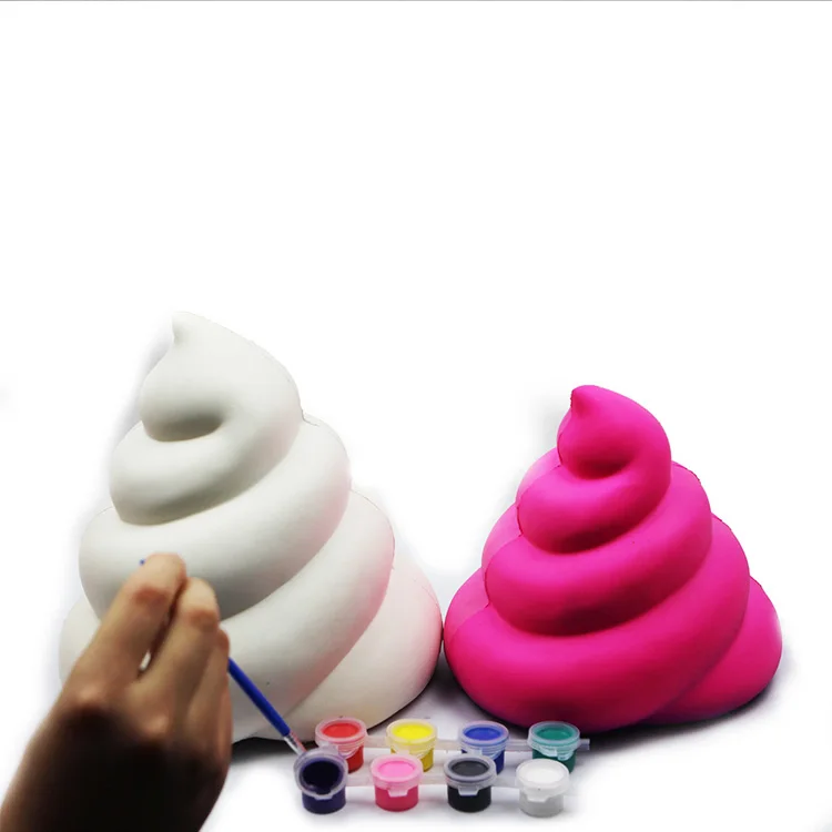 
2020 custom soft slow rising toys for kid create your own foam kawaii mini / jumbo diy Painting squishies 