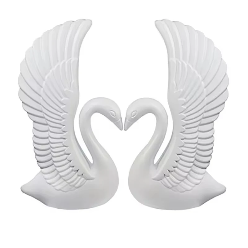 Custom Ceramic Couple Lovers Swans Wedding Decoration Centerpieces For Guests