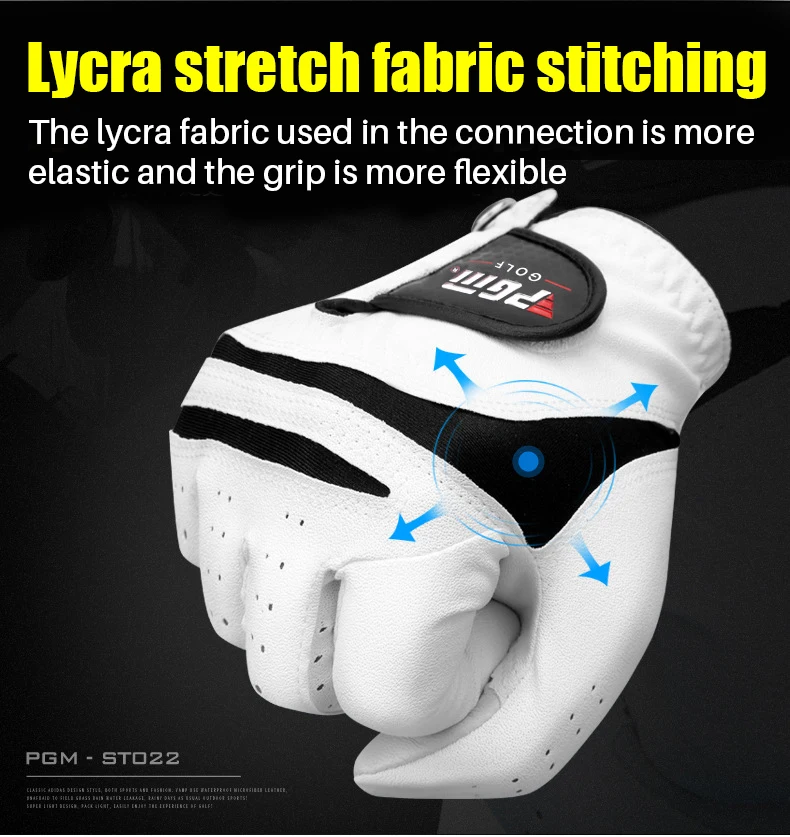 PGM ST022 custom golf gloves cabretta leather men golf gloves with ball marker
