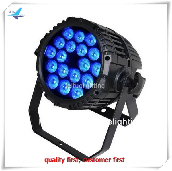 Aluminum 18*10w rgbw 4 in 1 IP65 Waterproof LED Par Light  DMX512 Control Professional Stage DJ Equipment Disco Wedding Party