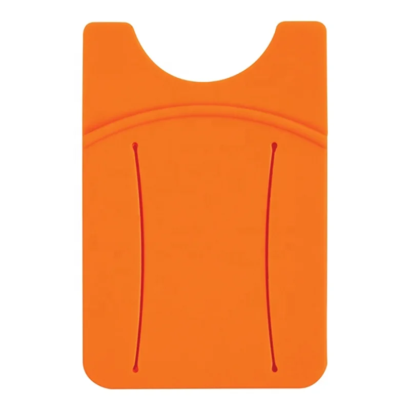 Promotional Silicone Phone Wallet with Finger Grip Slot Cellphone Smart Wallet with Logo