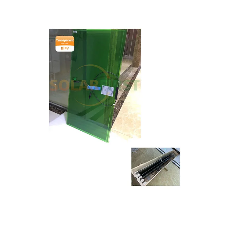 High Quality Red Blue Green Color 10W 100W Transparent Thin Film Solar Panel