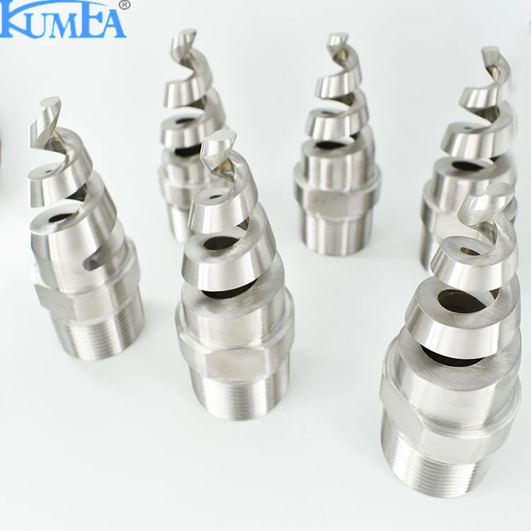 Boat Vessel Dust control cooling tower Stainless steel SS umbrella spraying helix screw helical spiral nozzle