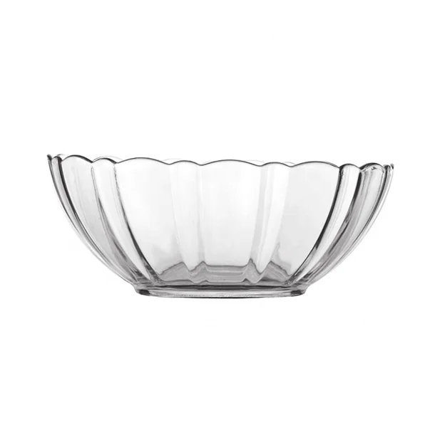 Glass Bowl Wholesale Cheap Clear Home Kitchen Tableware Hot Selling Food Dish Big Glass Salad  Fruit Bowl