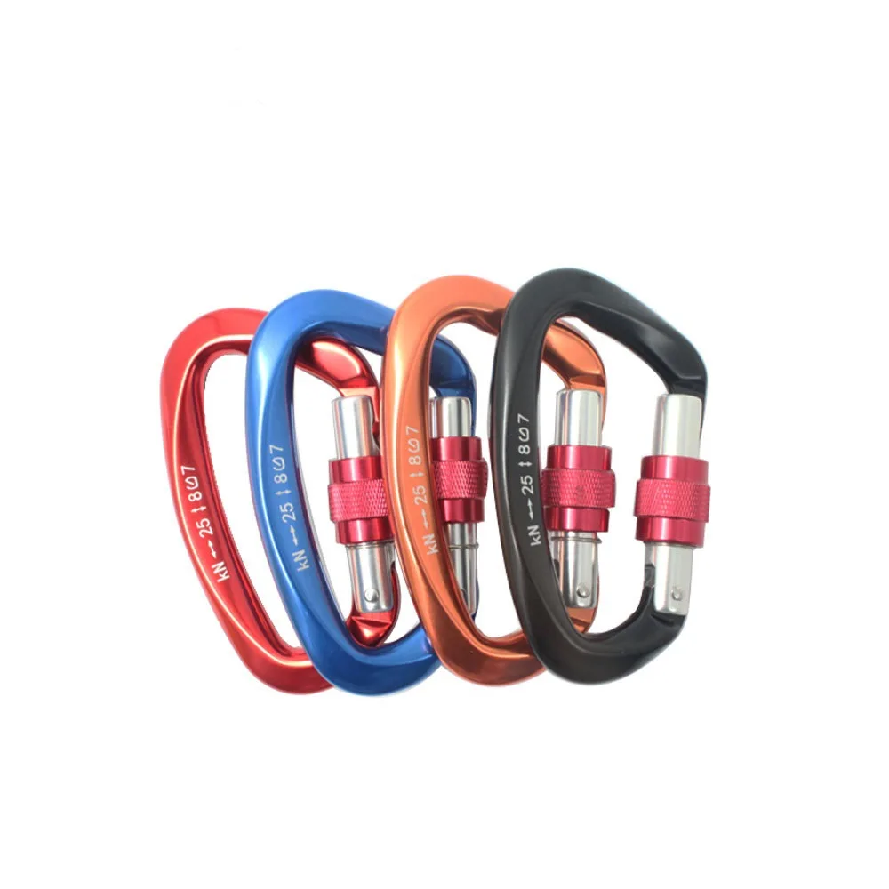 25KN Auto Locking Climbing Carabiner Clips Twist Lock, and Heavy Duty Carabiners for Rock Climbing, Rappelling, and Mountaineer