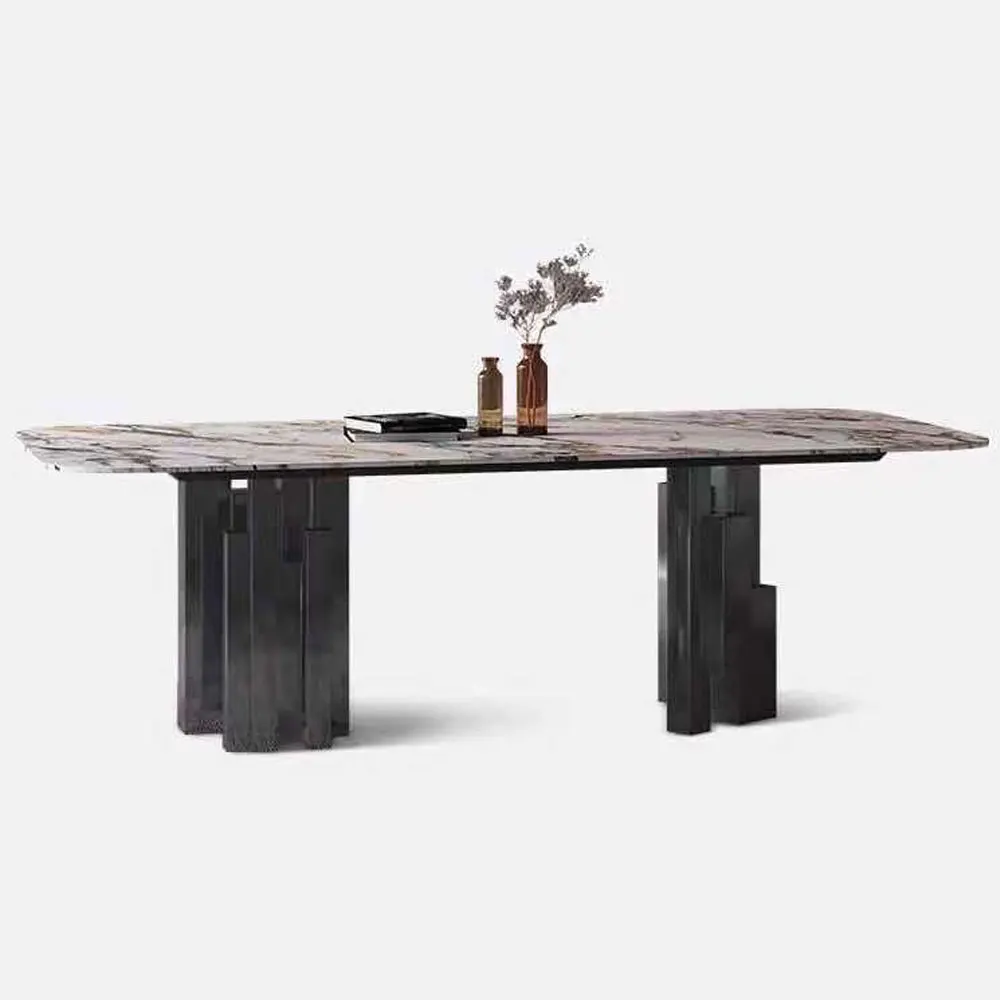 
Furniture White Designs 6 Chairs Modern Dining Table and Chairs Set Waterproof OEM Customized Style Packing Dining Table 