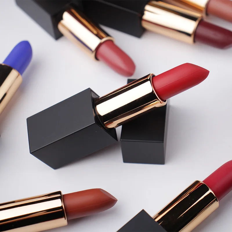 Private Label Multi Color Matte Velvet Vegan Cruelty Free High Pigmented Lipstick for Lip Makeup