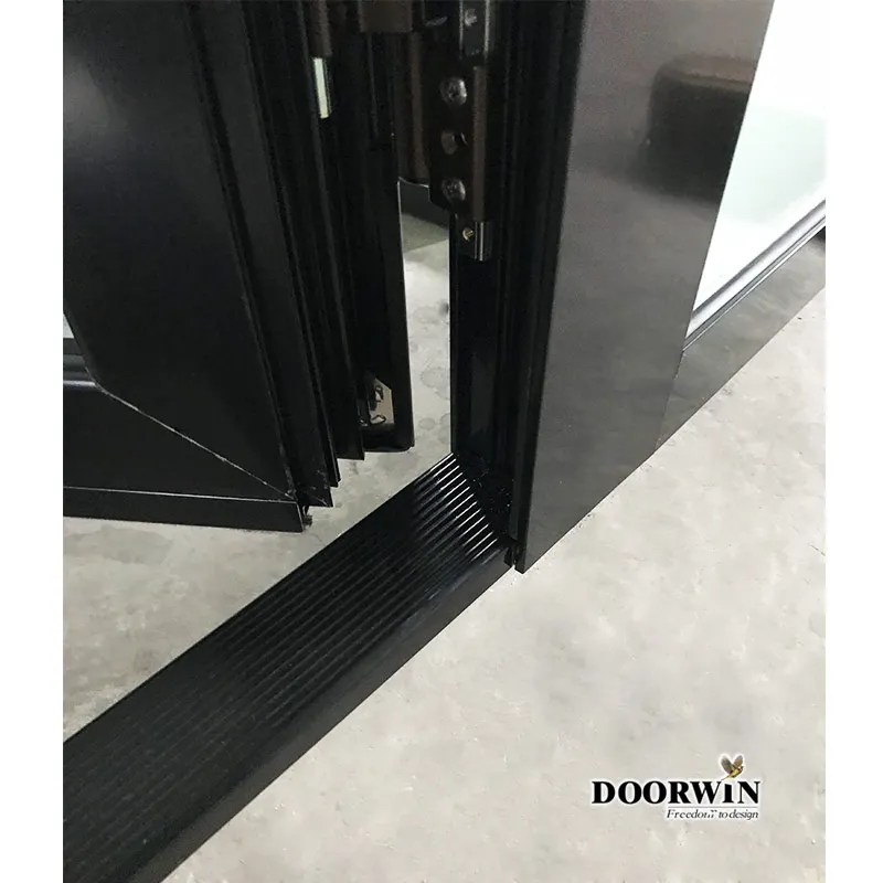 Commercial Sound proof Thermal Break Aluminium Floor Hinge Glass Door Double Glazed Front Entrance Door for depot & home