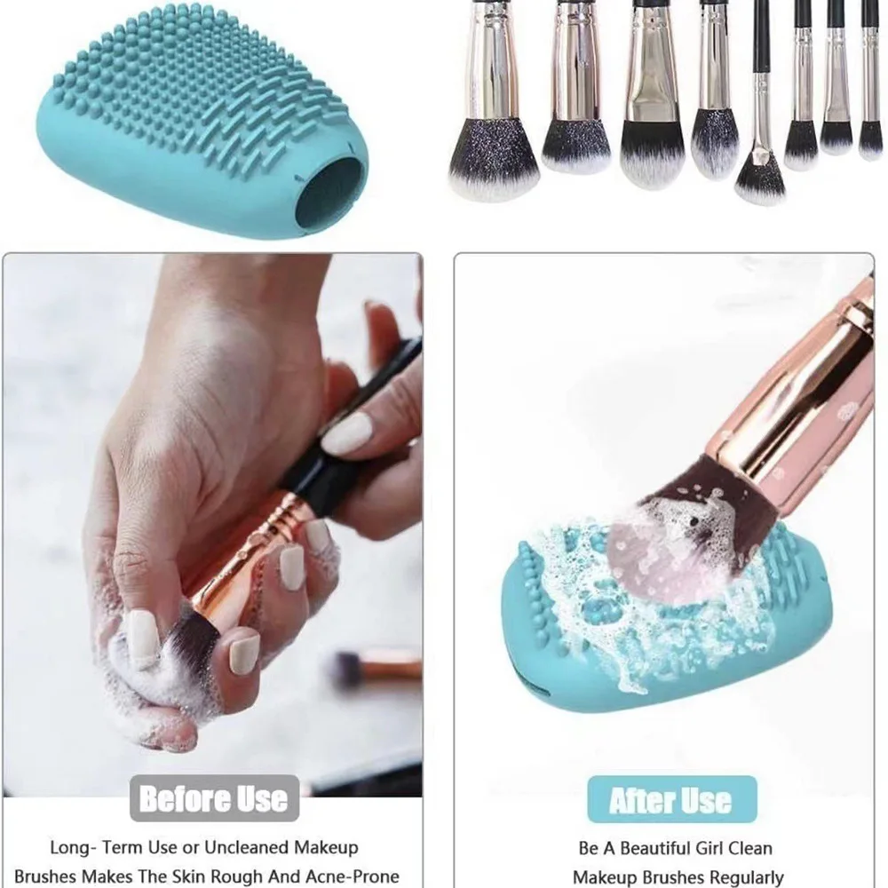 Multi-fonctio Silicone Makeup Brush Covers Makeup Brushes Cleaning Mat Dustproof Travel Protector Makeup Brush Covers