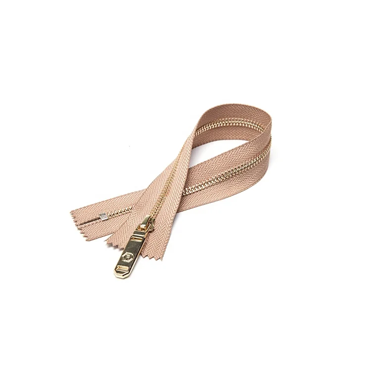 Factory Wholesale Customized New Fashion Factory Wholesale 3# Shiny Teeth Metal Zipper For Bags Jeans Pants Hats Shoes