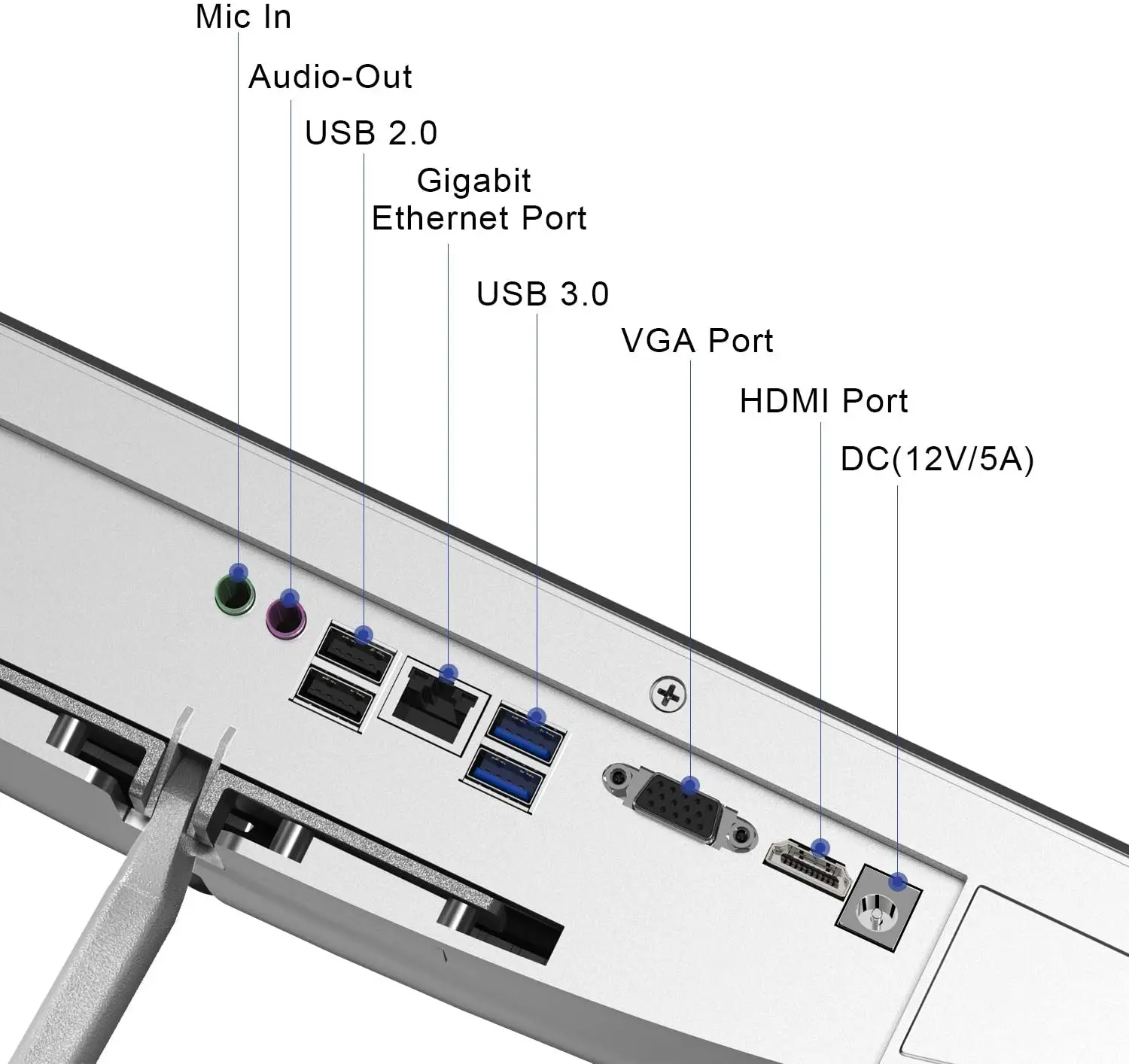 Factory price hot selling 21.5 inch  j1900 Processor 2GB memory 16GB SSD desktop all in one PC