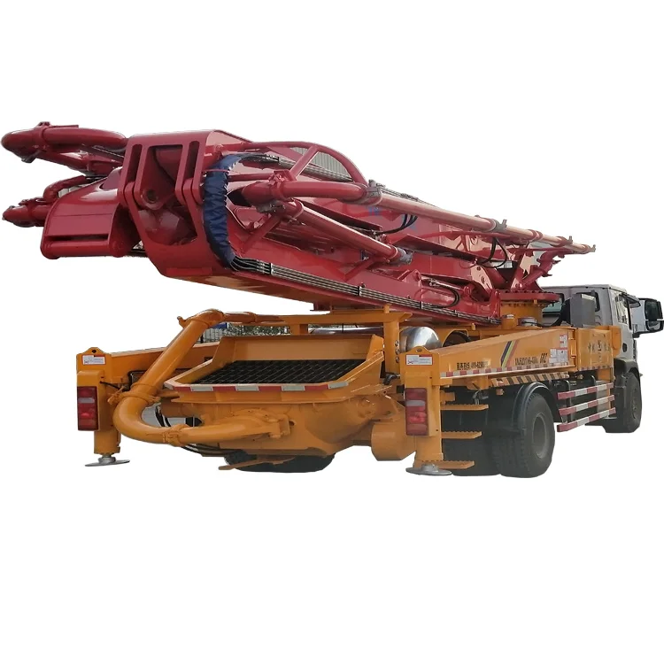 23times 12 MPa 83 Cubic meters per hour 36m Cloth radius 199/243Kw/2100 RPM Powercement concrete pumps truck