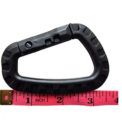 Carabiner Hook High Quality Wholesale Custom Plastic Quality Matte Black Carabiner for Bag Metal Black Grey Orange Camouflage