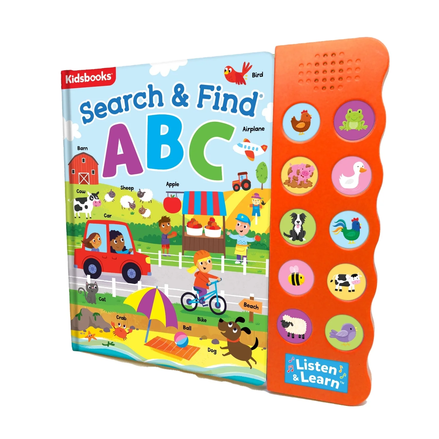 Searching and find Animals Learning Alphabet Arabic Kids Sound Board Book With Audio Button