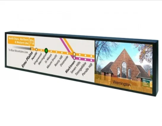 Custom Bar Type 28.6 Inch Bar Lcd Display Panel Rgb 1920*540 Strip Supermarket Shelf Screen Electronic Scale Strip Screen