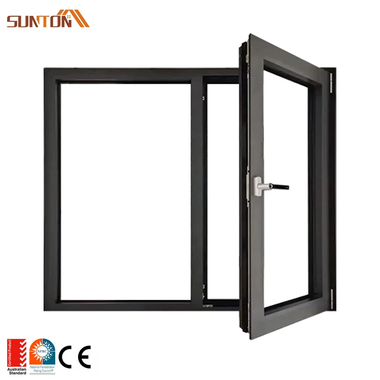 NFRC certified european american style aluminium frame window custom aluminum glass casement windows