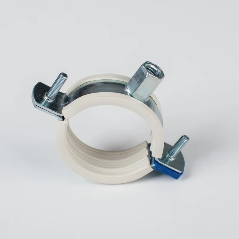 
quick galvanized heavy duty pipe clamp with rubber easy lock 