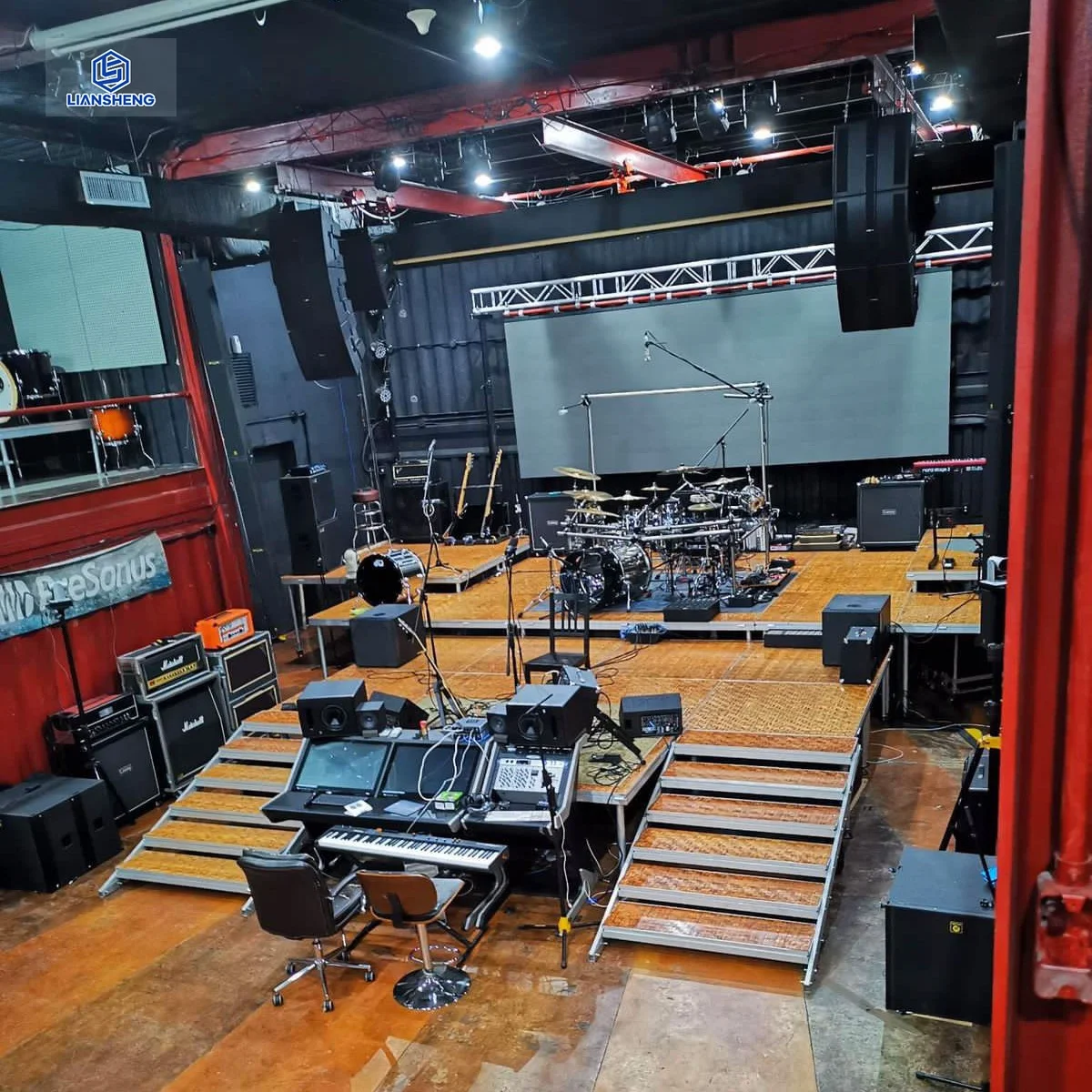 Indoor anti-slip Bamboo plywood concert stage podium Waterproof Outdoor mobile Stage Platform event aluminum Coating stage