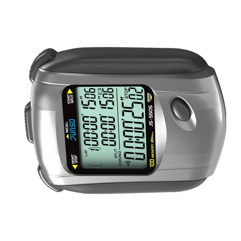 Simple Stopwatches for Sports Coaches Running Swimming Digital Stopawtch Four Rows 100 Track Handheld Count Up Timer