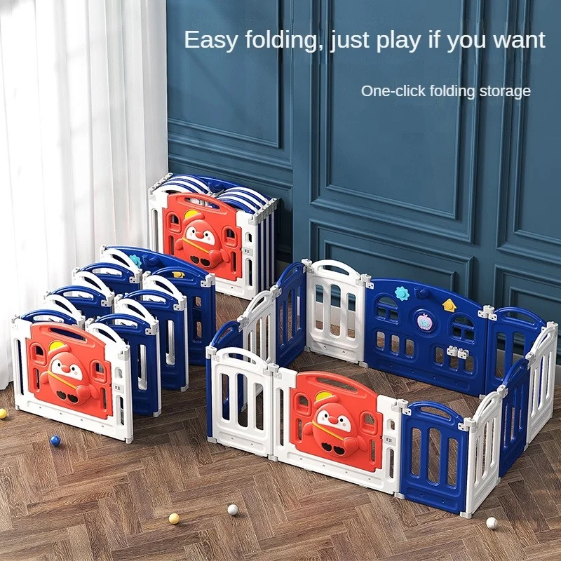 Eco-friendly Baby play yard safety plastic fence plastic kids large baby playpen
