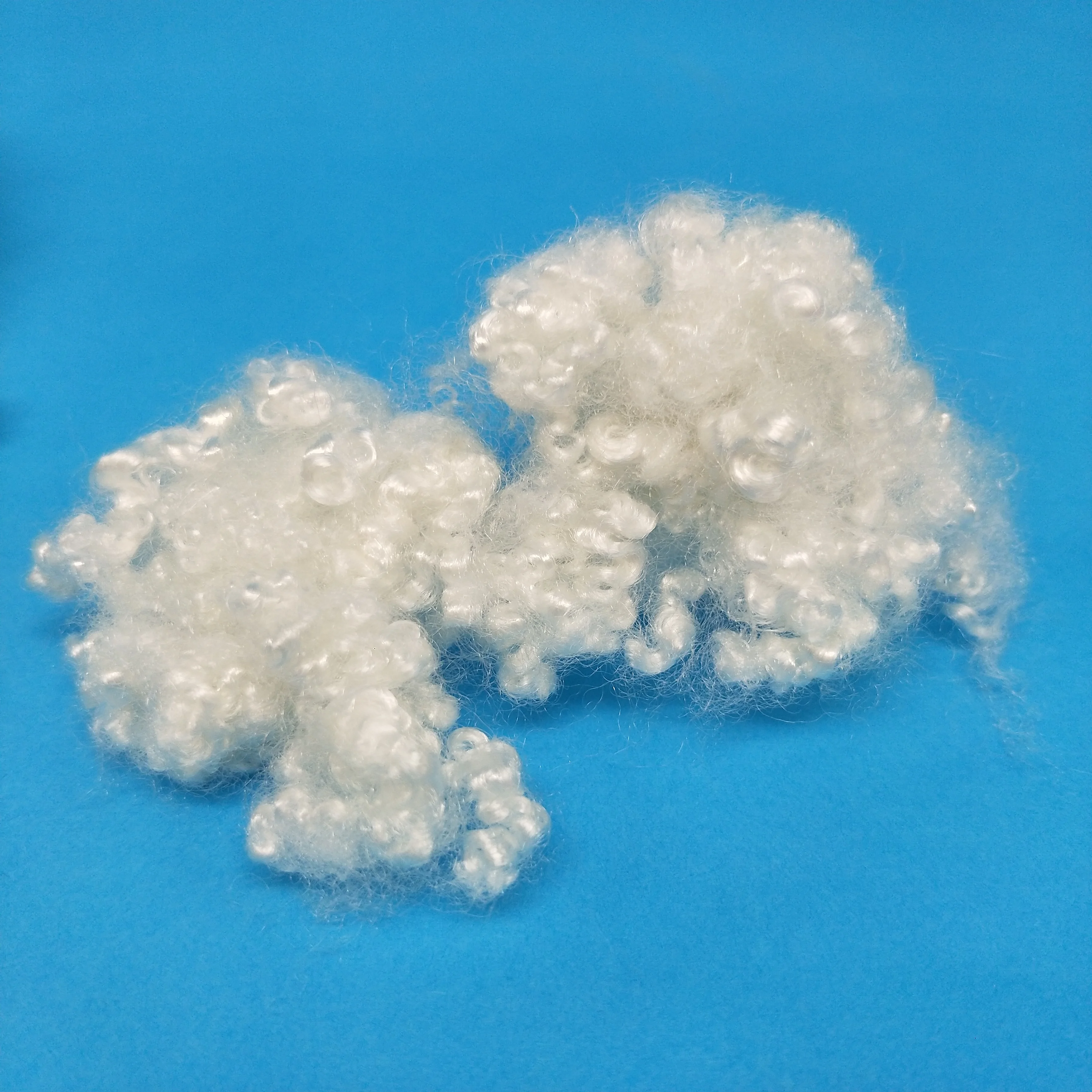 3D 7D 15D  64MM GRS recycled HCS polyester fiber for  filling