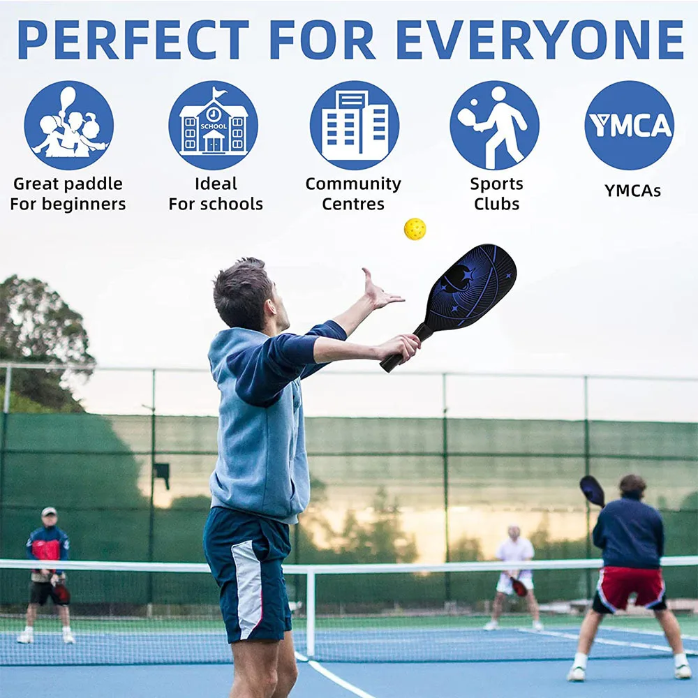 Pickleball лопасти с армированной поверхностью из стекловолокна и сотовым полипропиленовым сердечником