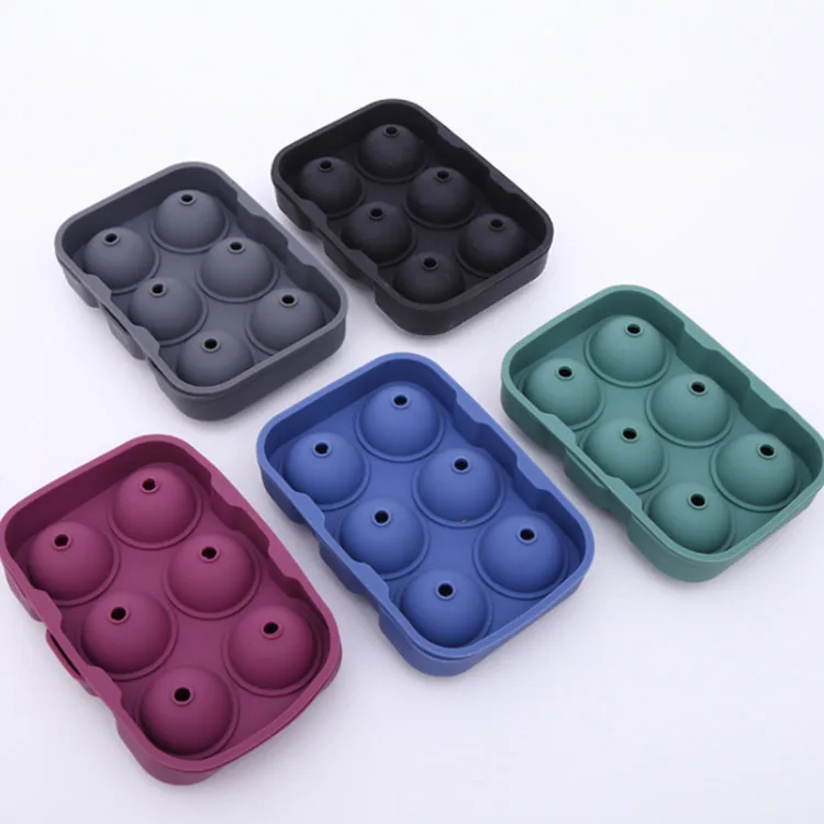 Wholesale Hot Sale BPA Free Reusable Easy Release Silicone 6 Cavity Ice Ball Mold