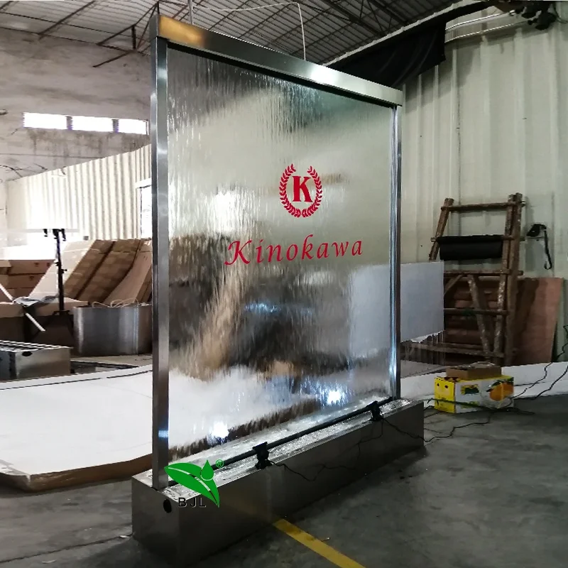 Outdoor Artificial Glass Water Wall Waterfall Curtain Fountain