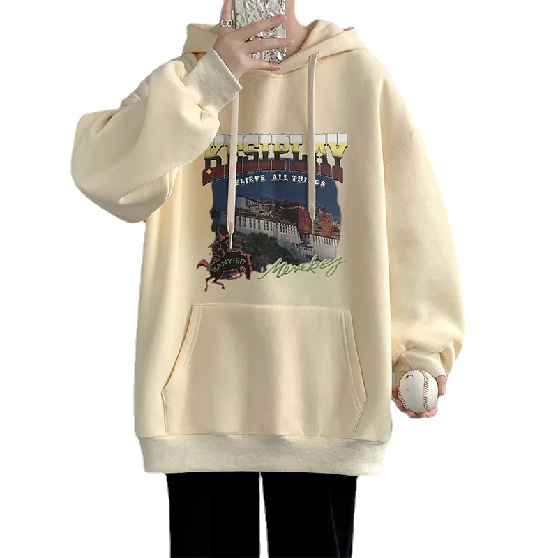 Custom Logo 3D Puff Print Heavy Weight Thick Hoodies Polyester Cotton Blank Mens Oversized Hoodie