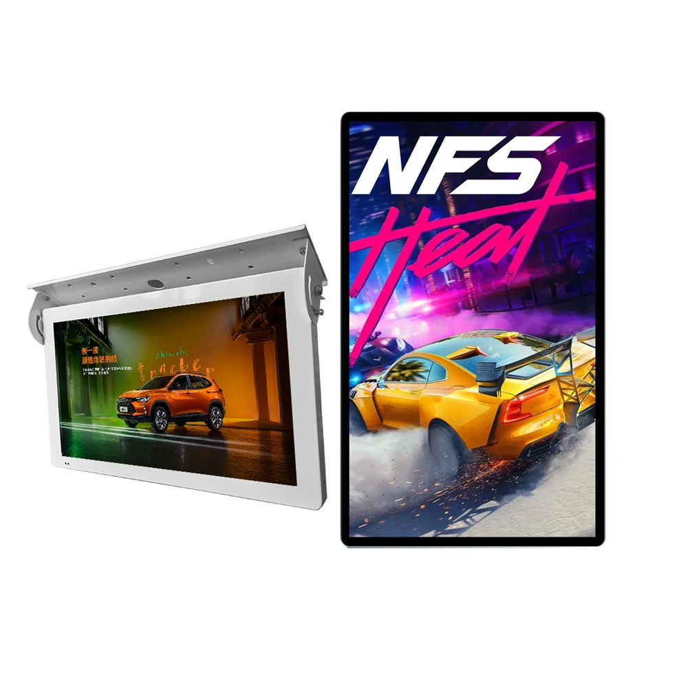 Автомобильный складной ЖК-дисплей на платформе Android автомобильный моторизованный монитор с креплением крышу для автомобильного ТВ-экрана автобуса