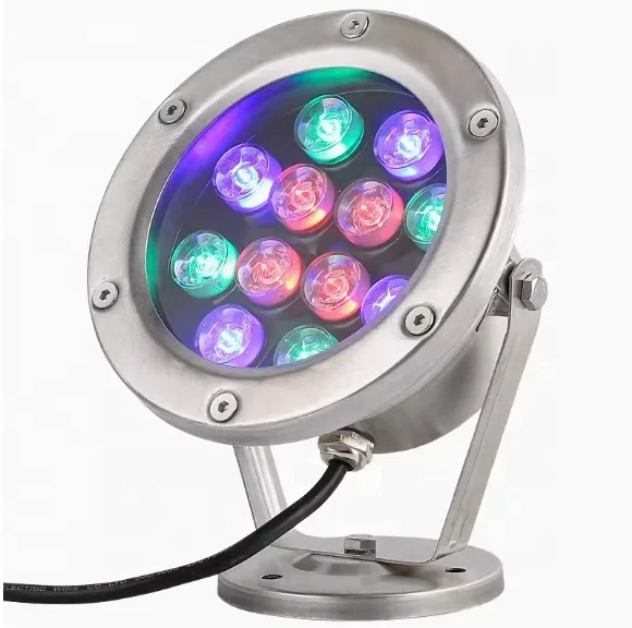 OEM RGB IP68 Водонепроницаемый 36 Вт 12 пульт дистанционного управления для дайвинга бассейн светодиодный подводный спа гидромассажная Ванна Лодка освещение
