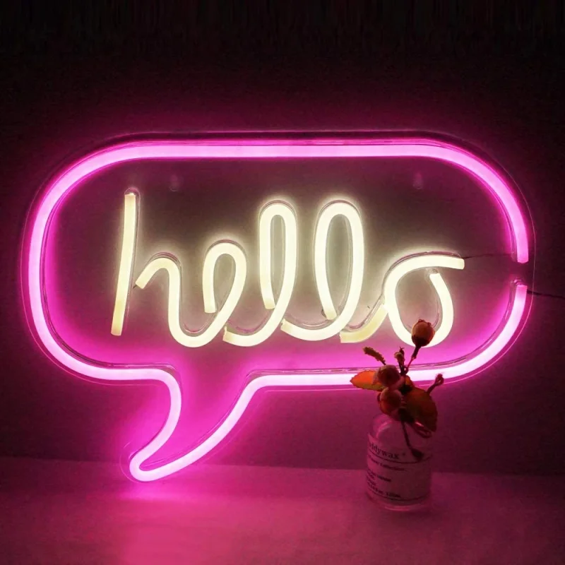 Divatla Dropshipping Custom Acrylic Flex Electronic Lamp Waterproof Room Birthday Party Bar LED Light Neon Sign