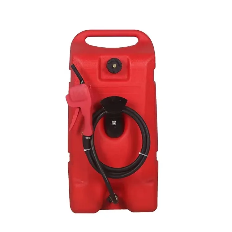 14 Gallon Plastic Portable Diesel Petrol Fuel Gasoline Caddy Tank on Wheels With Pump For Boats