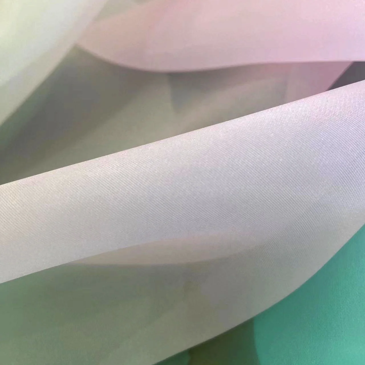50GSM super light weight material organza 100% woven polyester fabric for clothing